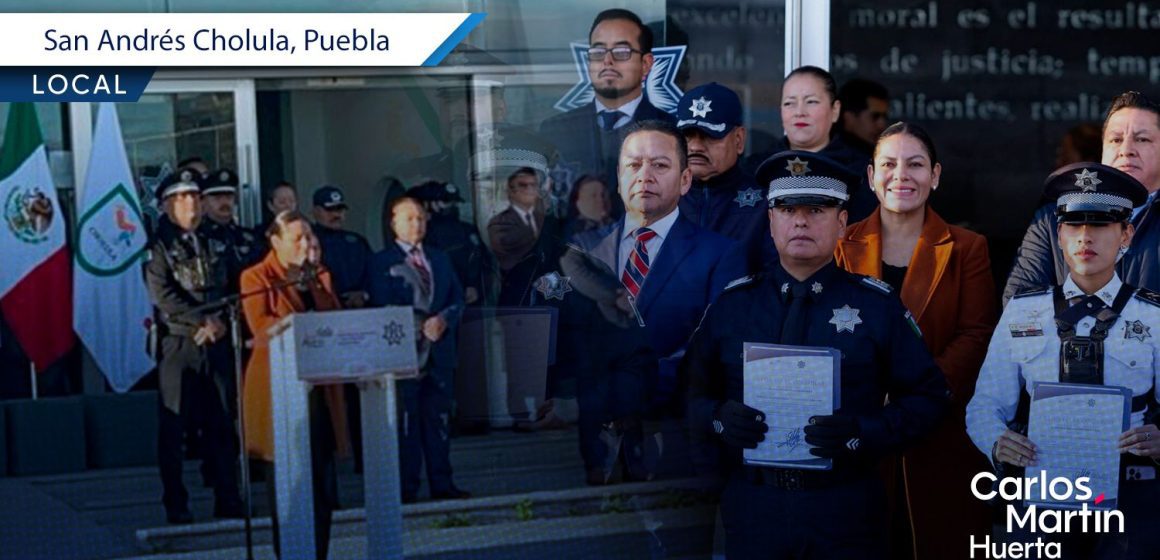 Portada San Andrés Cholula reconoce a su Policía con estímulos económicos y refuerza la seguridad municipal CMH San Andrés Cholula reconoce a su Policía con estímulos económicos y refuerza la seguridad municipal
