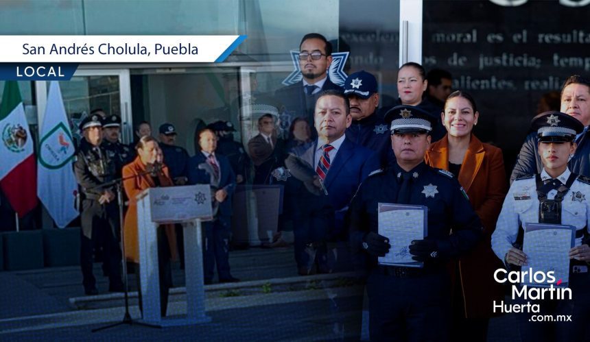 San Andrés Cholula reconoce a su Policía con estímulos económicos y refuerza la seguridad municipal