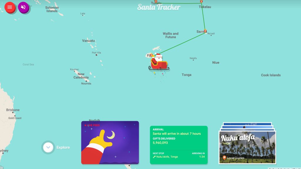 Santa Tracker de Google Sigue el recorrido de Papa Noel en tiempo real 3