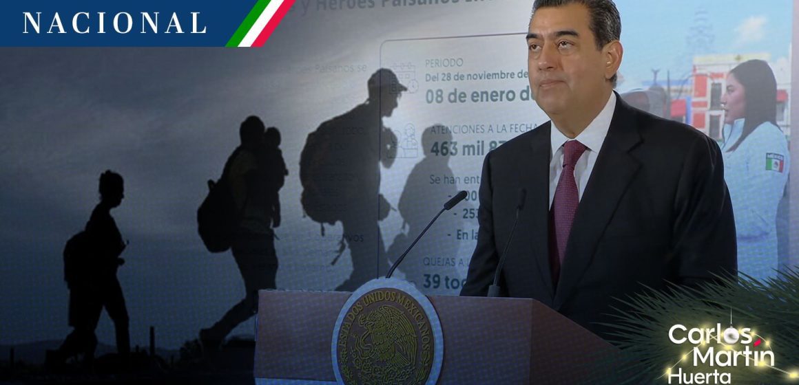 Sergio Salomón - migrantes Avanza operativo para apoyar retorno a ‘Heroínas y Héroes Paisanos’