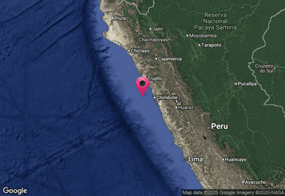 Sismo de magnitud 6.0 sacude Chimbote, Perú
