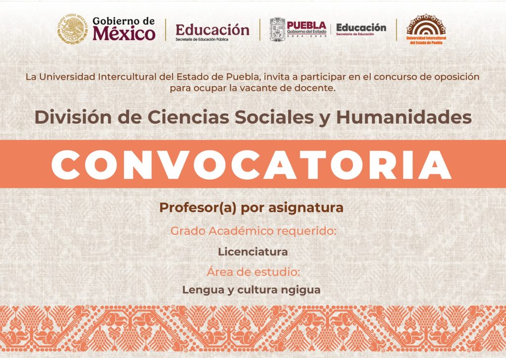 UIEP busca docente especialista en Lengua y Cultura 1 UIEP busca docente especialista en Lengua y Cultura