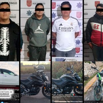 Realizan múltiples detenciones por robo de vehículos en Huejotzingo
