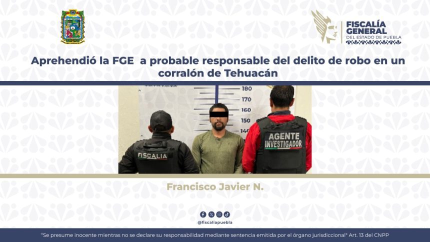 WhatsApp Image 2025-12-08 at 4.07.25 PM2 Aprehendió la FGE a probable responsable del delito de robo en un corralón de Tehuacán