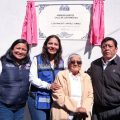 Entrega Lupita Cuautle adoquinamiento en San Bernardino Tlaxcalancingo