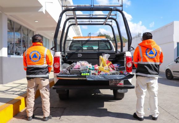 Protección Civil y Marina decomisan 50 kg de pirotecnia clandestina en Huejotzingo