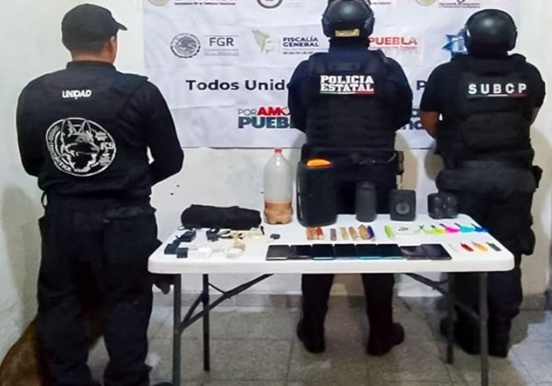 SSP Estatal asegura objetos prohibidos en penales de Huejotzingo y Tecamachalco