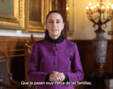 claudia Presidenta Claudia Sheinbaum desea salud y bienestar a las familias mexicanas al cierre de 2025