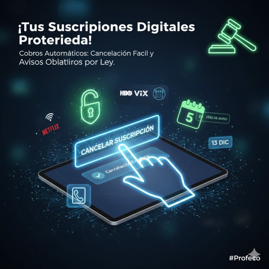¡Adiós a los cobros sorpresa! Tu derecho a cancelar servicios digitales ya es ley