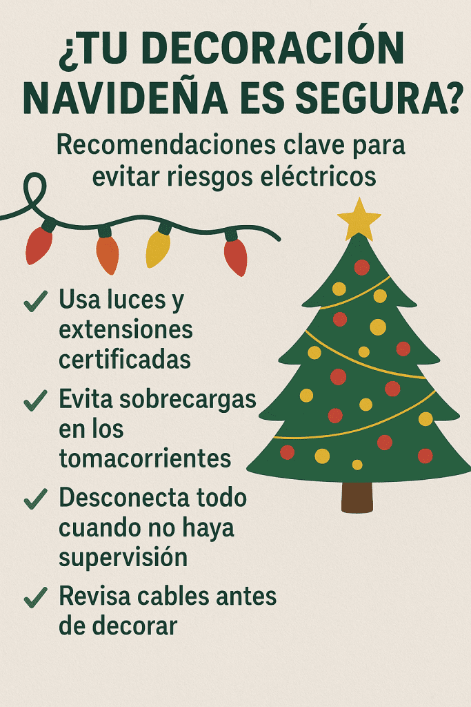 ¿Luces navideñas seguras? Lo que debes revisar antes de conectarlas 1 luces navidenas texto
