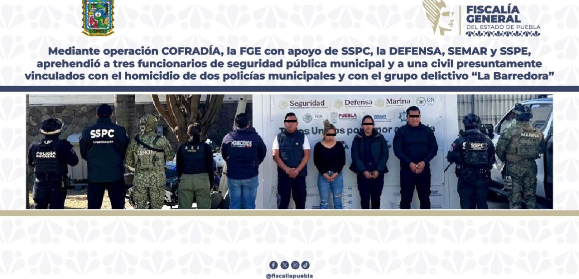 Detienen a tres policías municipales por homicidio y nexos con “La Barredora”