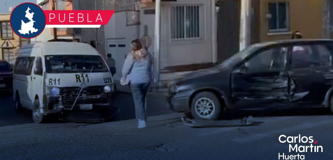 Accidente en la 5 Sur y 27 Oriente deja una mujer herida