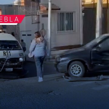 Accidente en la 5 Sur y 27 Oriente deja una mujer herida