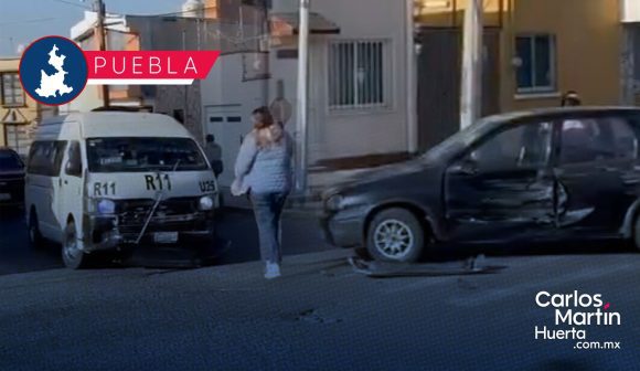 Accidente en la 5 Sur y 27 Oriente deja una mujer herida