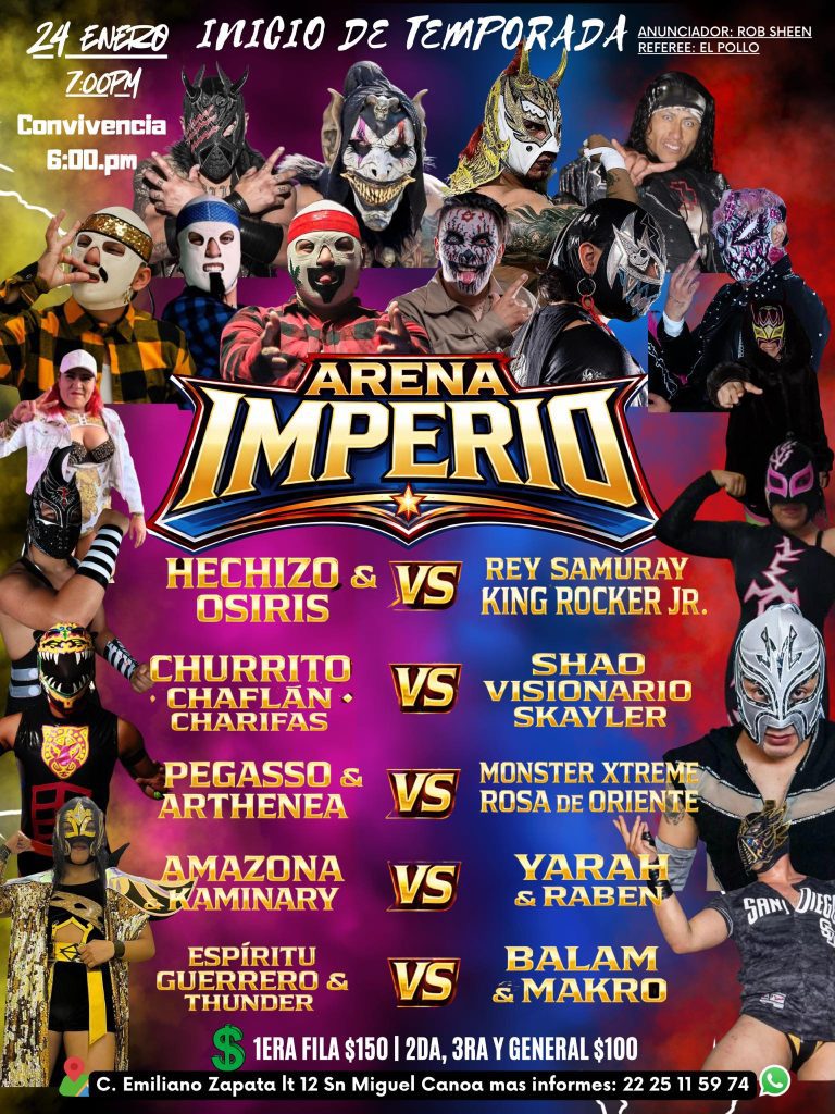 Arena Imperio presenta la cartelera para su primera función del 2026