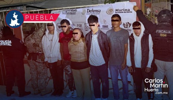 Desmantelan banda de narcomenudistas en Amozoc; hay seis detenidos