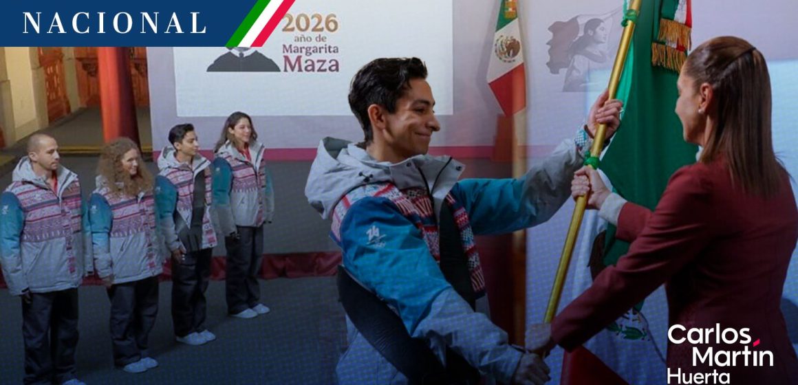 Delegación mexicana es abanderada para Juegos Olímpicos de Invierno
