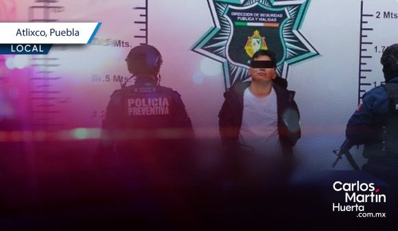 Cae hombre armado tras persecución en Atlixco