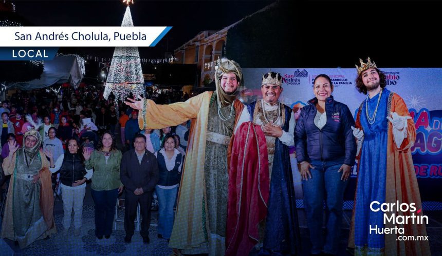 Entregan juguetes en San Andrés Cholula por el Día de Reyes