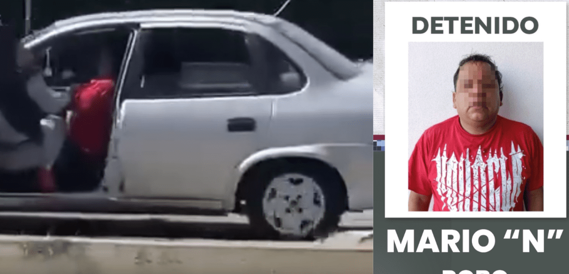 Mujer arriesga su vida y se aferra a un vehículo para evitar asalto; SSC Puebla captura al ladrón