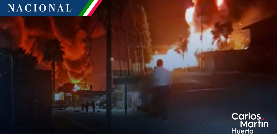 Estalla bodega que almacenaba huachicol en Villagrán, Guanajuato