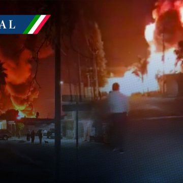 Estalla bodega que almacenaba huachicol en Villagrán, Guanajuato