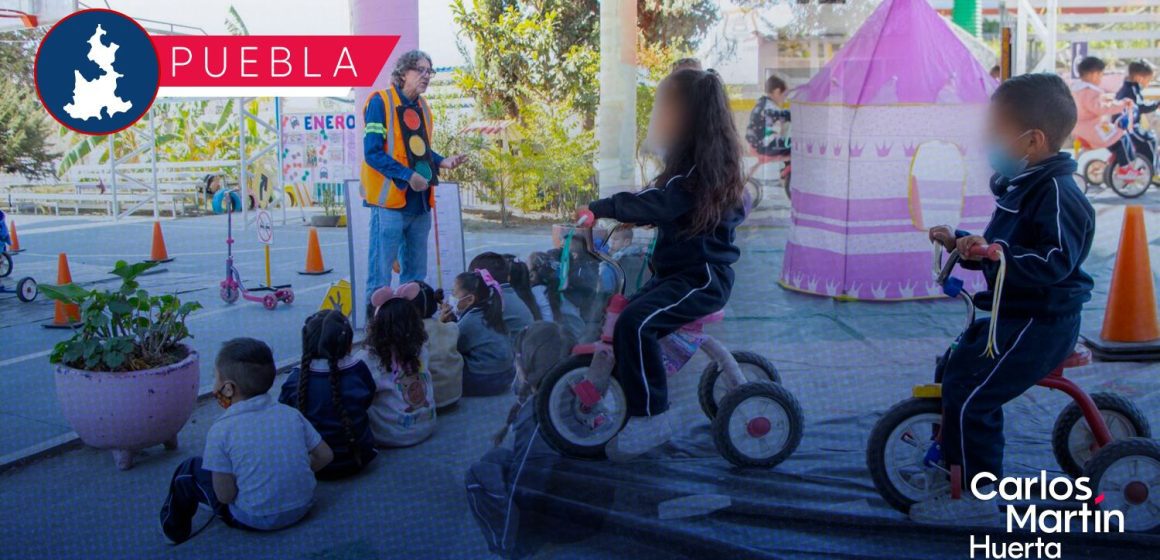 Fortalece gobierno estatal educación vial en infantes mediante “Parque Vial Móvil”