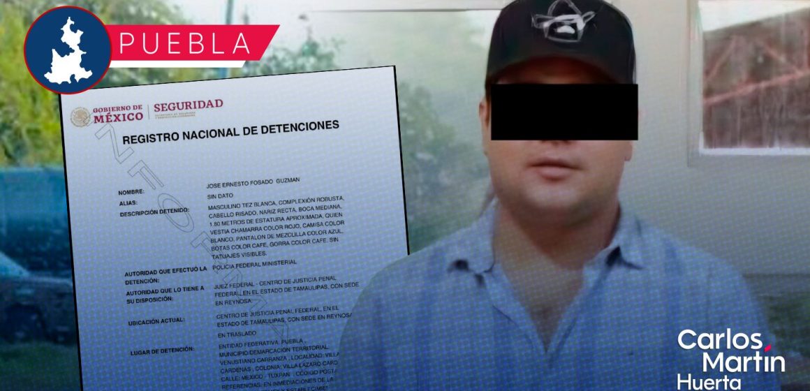 Detienen a José Ernesto Fosado, regidor de Venustiano Carranza; fue trasladado a Tamaulipas