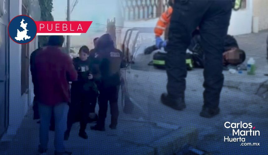Vecinos de la colonia Santa María dan golpiza a presunto ladrón de autopartes