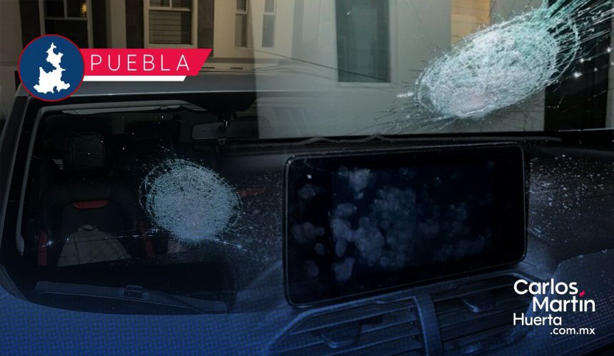Lanzan piedras a vehículo en la autopista México-Puebla