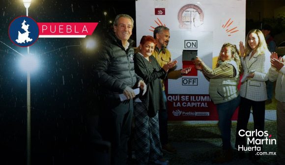 Puebla Brilla: Instalan 201 luminarias LED en Jardines de Santa Rosa