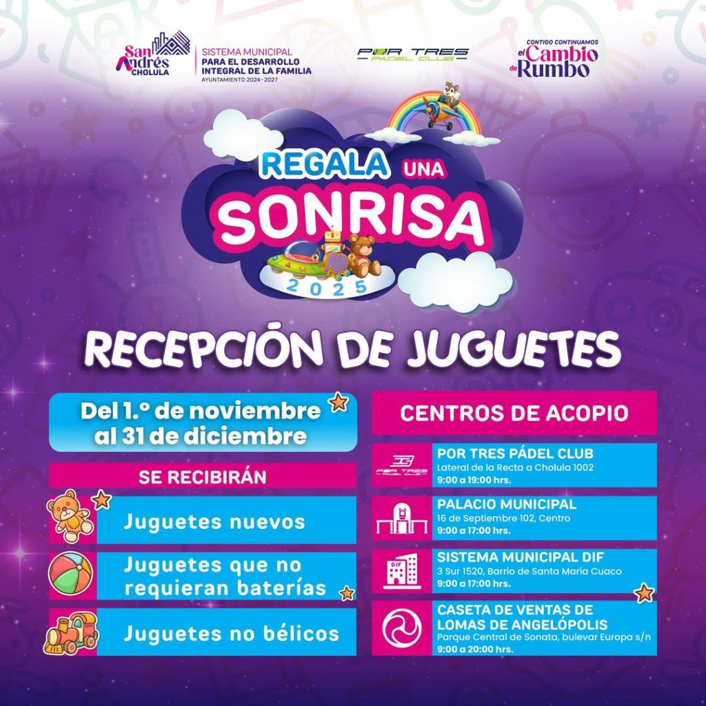 San Andrés Cholula concluye con éxito la colecta "Regala una Sonrisa”