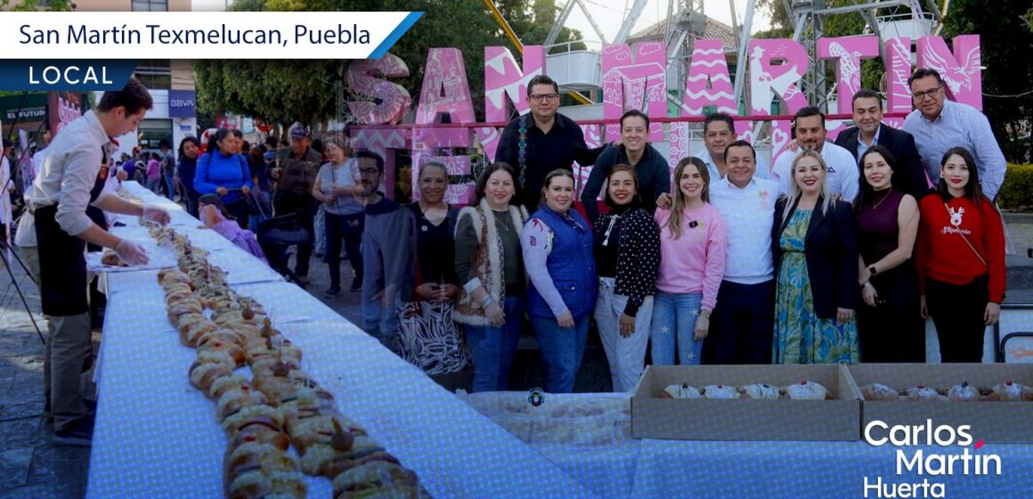San Martín Texmelucan realiza su primera Rosca de Reyes monumental