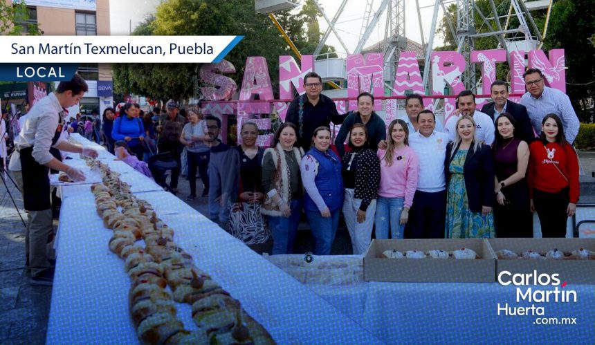 San Martín Texmelucan realiza su primera Rosca de Reyes monumental