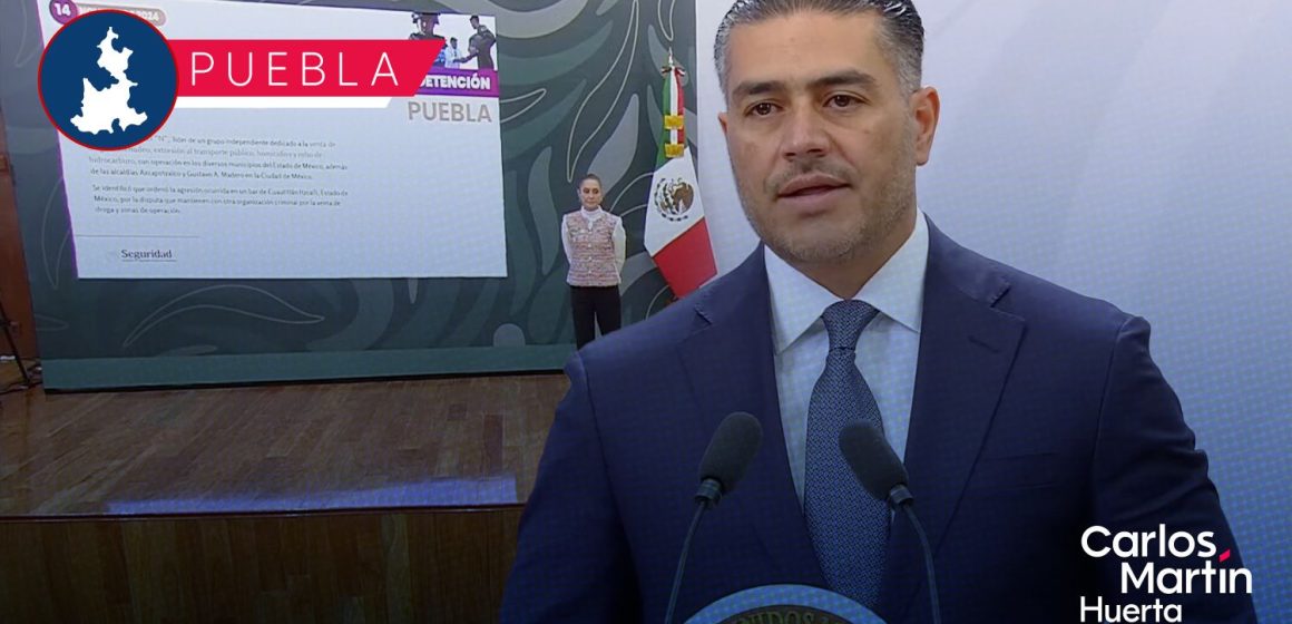 Sheinbaum - Omar García Harfuch - Puebla Disminuyen homicidios en 41% y delitos de alto impacto en Puebla: SSPC