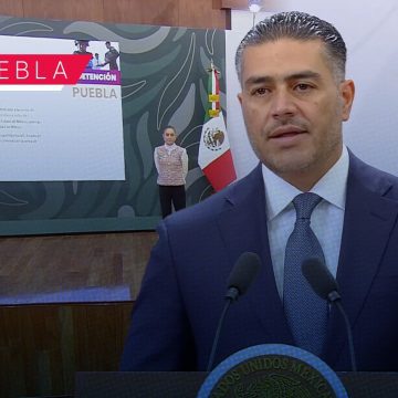 Sheinbaum - Omar García Harfuch - Puebla Disminuyen homicidios en 41% y delitos de alto impacto en Puebla: SSPC