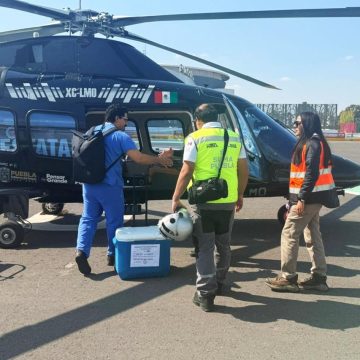 Gobierno de Puebla coordina traslado aéreo de hígado para trasplante a la CDMX
