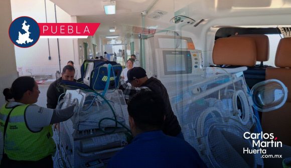 Activan ambulancia aérea para traslado de emergencia de recién nacido en Puebla