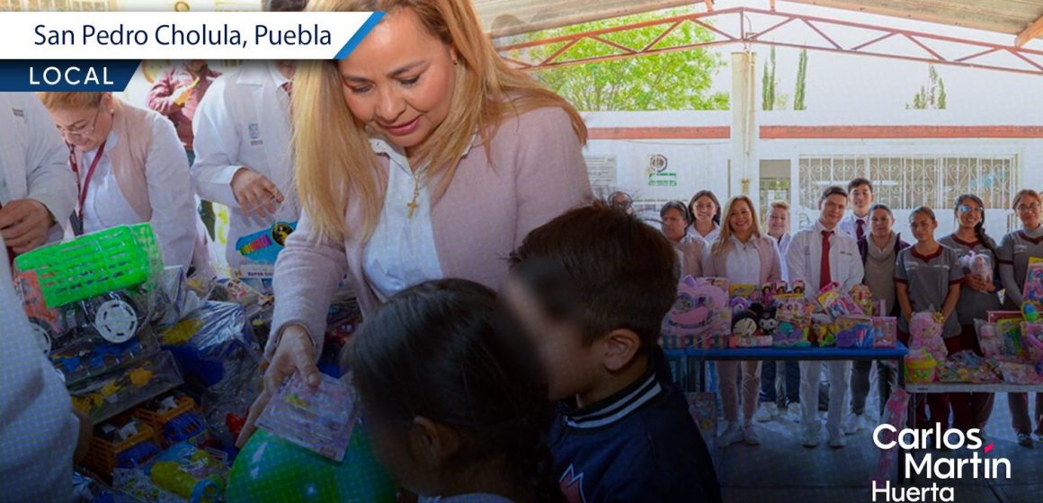 USEP realiza entrega de juguetes a niñas y niños de San Pedro Cholula