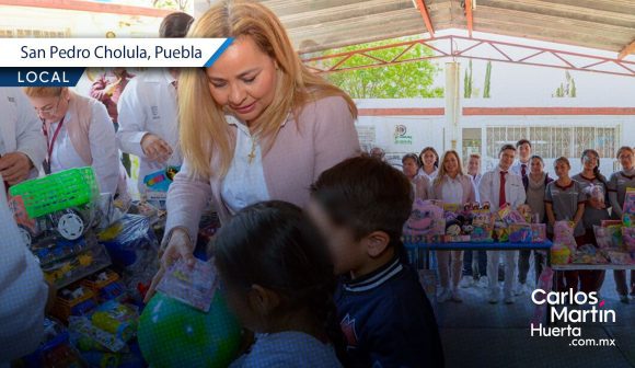 USEP realiza entrega de juguetes a niñas y niños de San Pedro Cholula