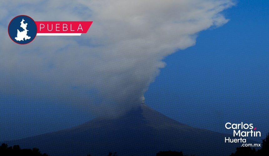 Popocatépetl registra tremor y exhalación de ceniza hacia Tochimilco