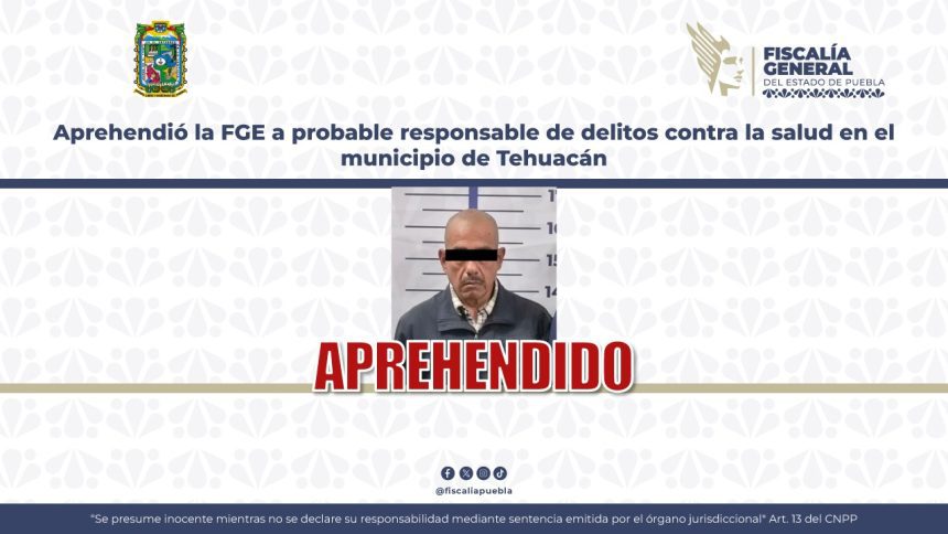 Cumplen orden de aprehensión en Tehuacán por narcomenudeo: Detienen a hombre de 56 años
