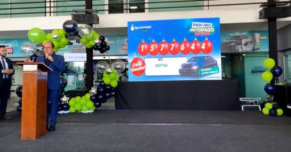 Agua de Puebla realiza su primer sorteo de automóvil para usuarios cumplidos en Día de Reyes