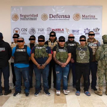 Detienen a nueve presuntos integrantes de grupo delictivo en Tecamachalco tras operativo interinstitucional