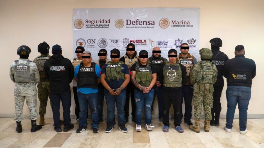 Detienen a nueve presuntos integrantes de grupo delictivo en Tecamachalco tras operativo interinstitucional