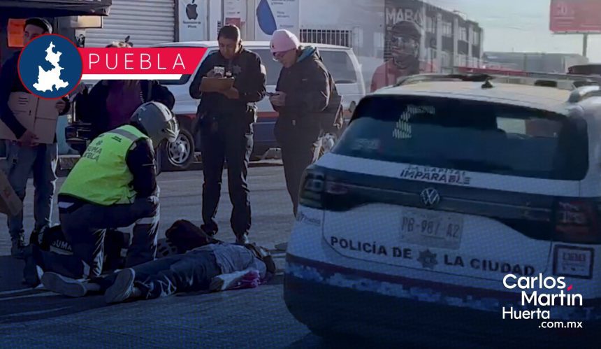 Abuelita impacta a joven ciclista en la 31 Poniente e intenta huir; fue detenida