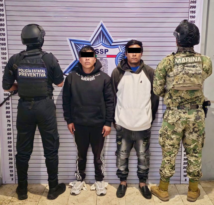 Detienen SSP y SEMAR a dos presuntos narcomenudistas de la capital
