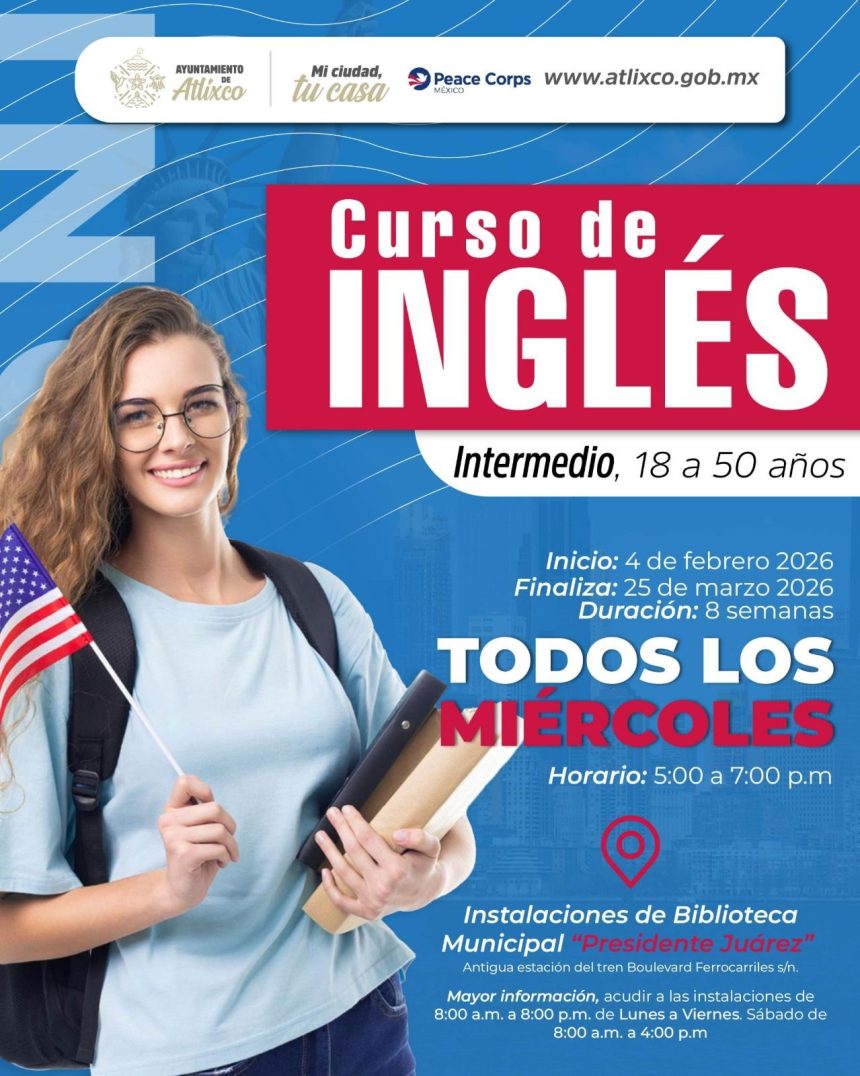 Impulsan cursos de inglés en Atlixco; conócelos