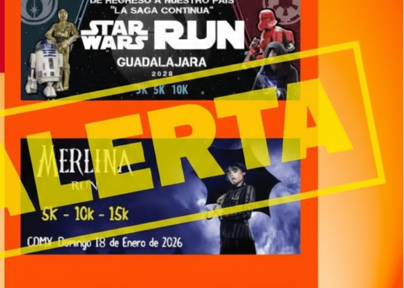 ¡Cuidado corredores! Profeco alerta por fraude en carreras de Star Wars y Merlina de “Mundo Runner”