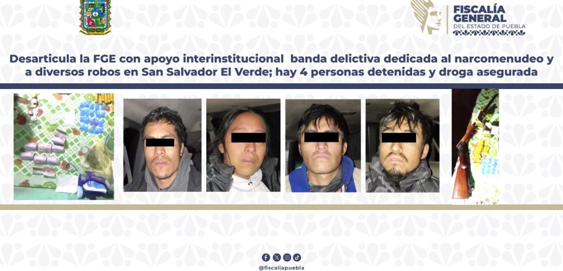 Caen 4 integrantes de banda criminal en San Salvador El Verde; utilizaban “casa de seguridad”